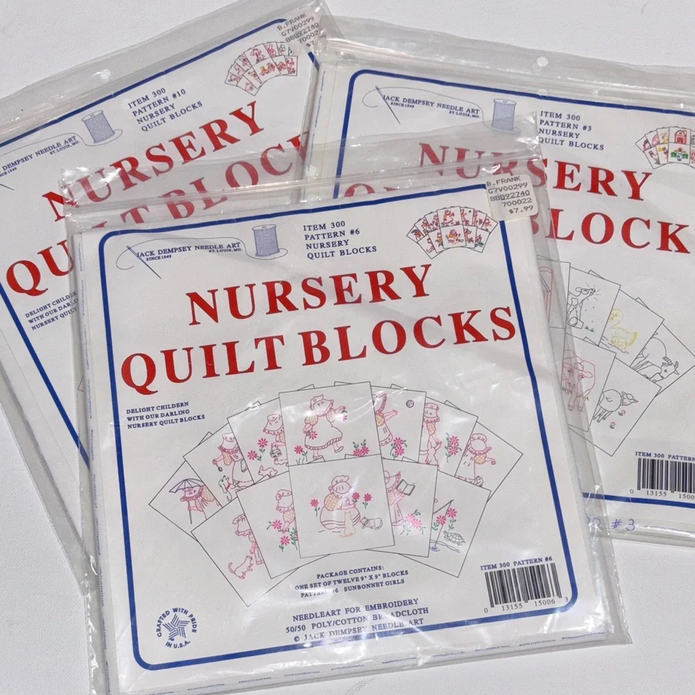 Jack Dempsey Needle Art Nursery Quilt Blocks patterns Nursery Quilt Blocks Set